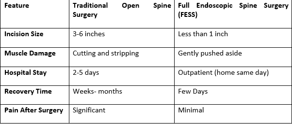 Spine surgery endoscopic