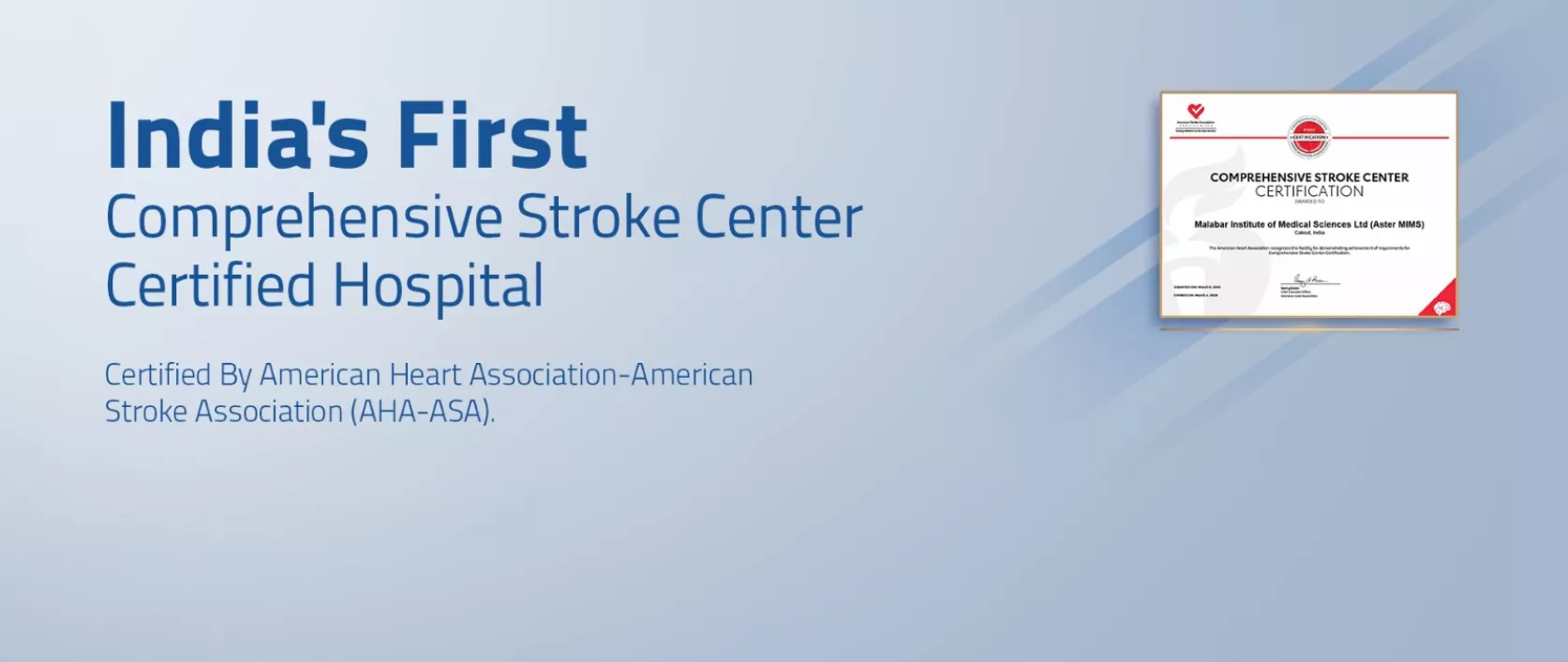 Stroke certified