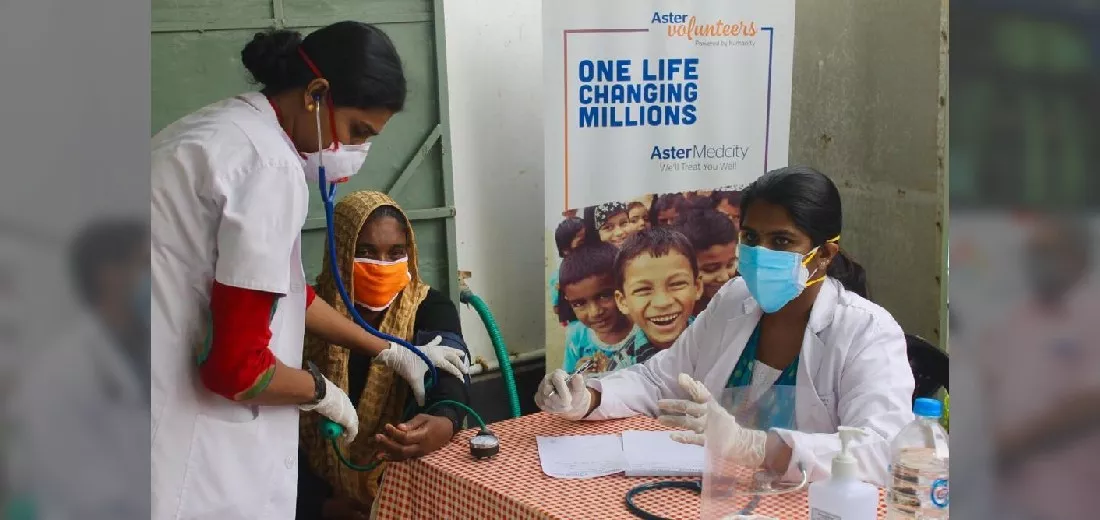 Aster Volunteers Mobile Medical service conducted COVID 19 screening camp at Eriyad and Azhikode