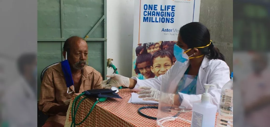 Aster Volunteers Mobile Medical service conducted COVID 19 screening camp at Eriyad and Azhikode