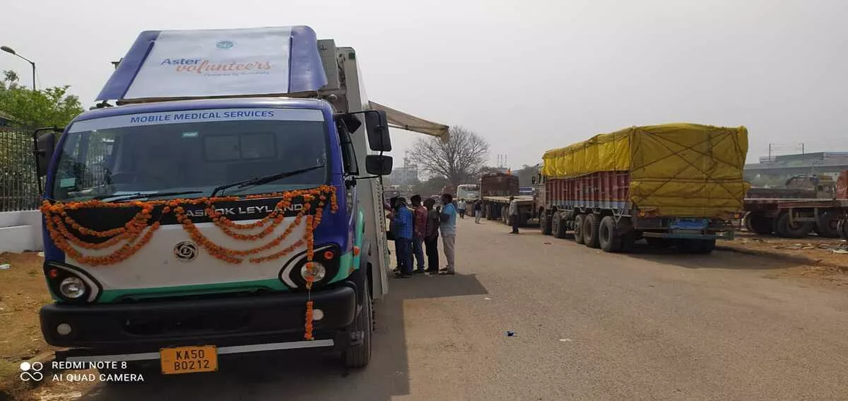 Medical Camp for Lorry Drivers at Kukatpally metro station