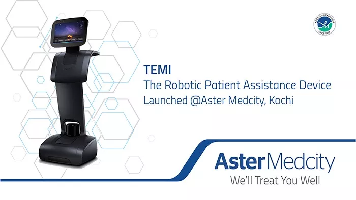 TEMI - The Robotic Patient Assistance Device Launched @Aster Medecity, Kochi