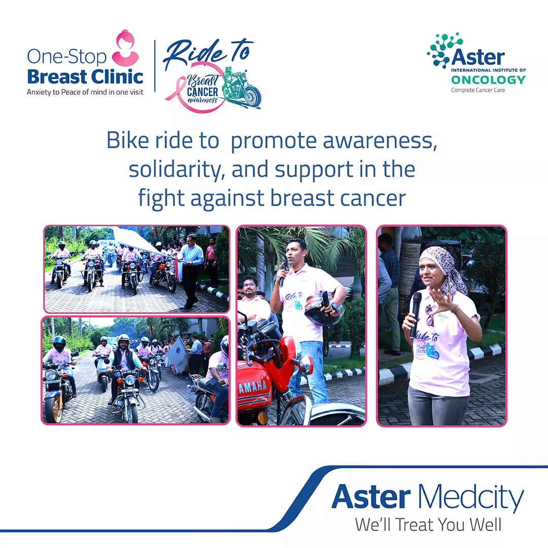 Aster Medcity's Bike Ride for Breast Cancer Awareness