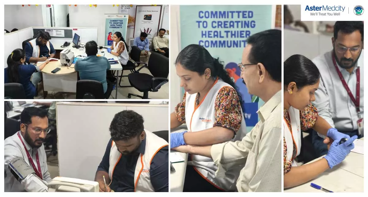 Health check drive at Axis Bank Vytilla for customers and their employees