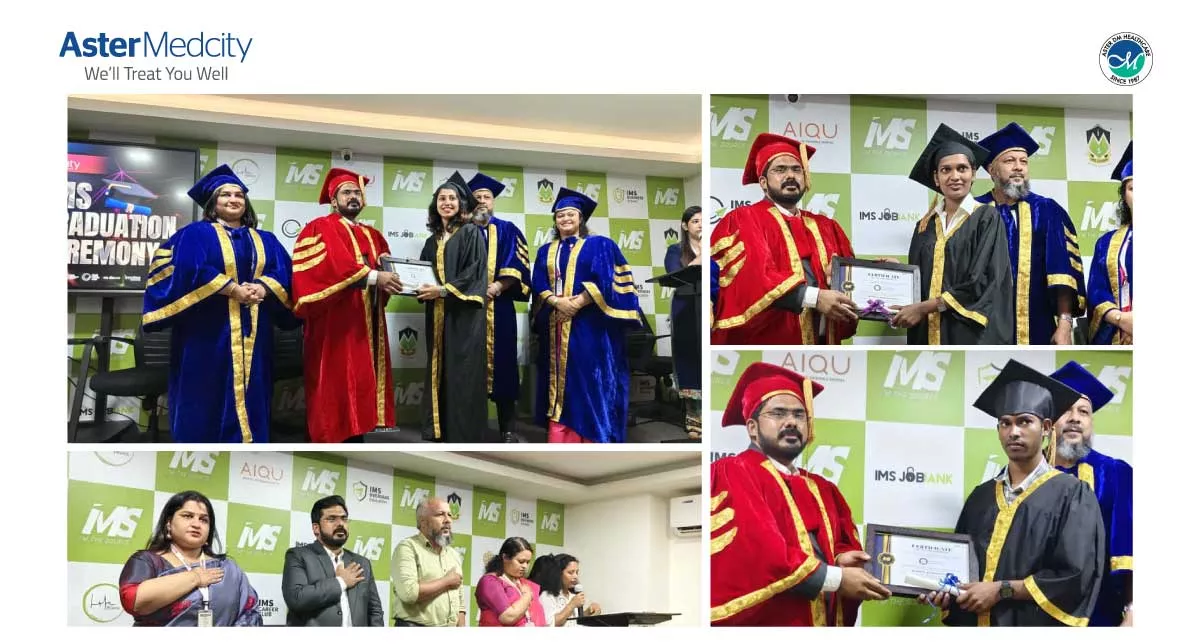 Dr. Shuhaib Kader, Chief Operating Officer, Aster Medcity, Graces Hospital Administration Graduation Ceremony as Chief Guest
