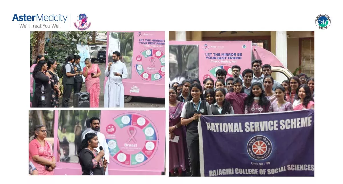 Pink Vandi at Rajagiri College, Kalamassery – Spreading Hope and Awareness!