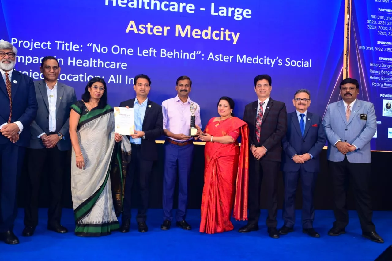 Aster Medcity Kochi Wins Rotary India National CSR Award 2025
