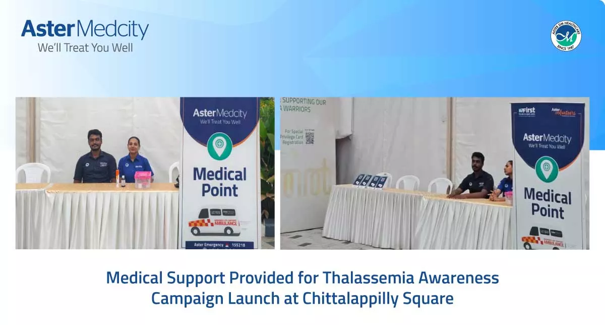 Medical Support Provided for Thalassemia Awareness Campaign Launch at Chittalappilly Square